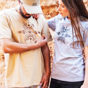 AZA T-shirt featuring an Amazigh-inspired cultural design